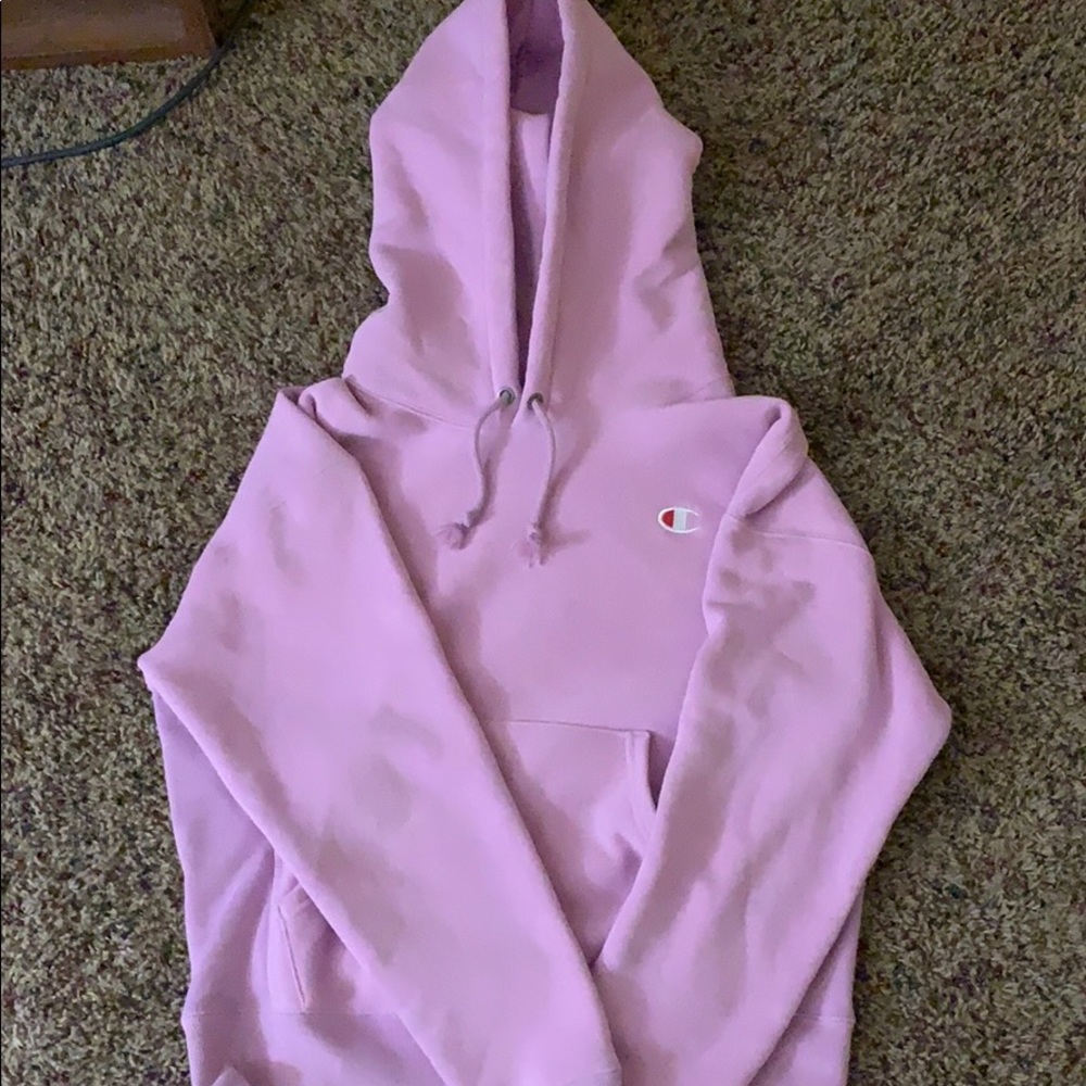 purple champion hoodie